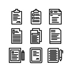 contract icon or logo isolated sign symbol vector illustration - high-quality black style vector icons
