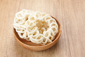 Krupuk or Kerupuk, Indonesia traditional crackers, made of flour and spices
