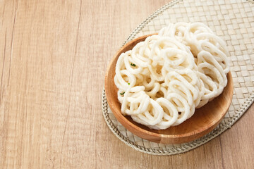 Krupuk or Kerupuk, Indonesia traditional crackers, made of flour and spices
