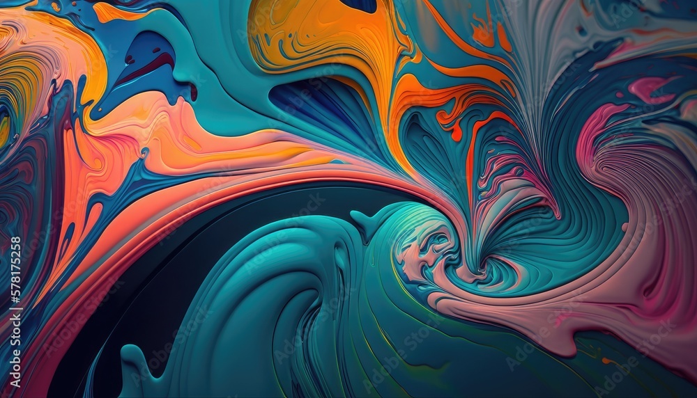 Poster abstract perfect combination of lines and colors , generated by ai