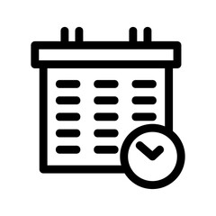 deadline icon or logo isolated sign symbol vector illustration - high quality black style vector icons
