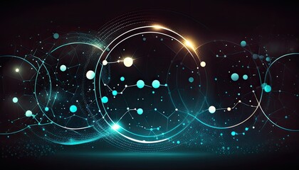 Obraz premium abstract combination of circle and dot , Generated by AI