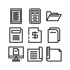 documents icon or logo isolated sign symbol vector illustration - high-quality black style vector icons
