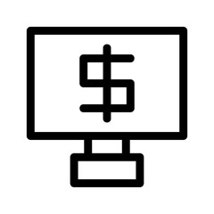 Obraz premium dollar icon or logo isolated sign symbol vector illustration - high quality black style vector icons 