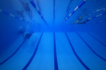 underwater swimming pool diver training