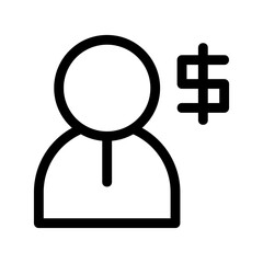 financial advisor icon or logo isolated sign symbol vector illustration - high-quality black style vector icons
