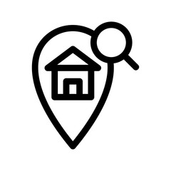 home search icon or logo isolated sign symbol vector illustration - high-quality black style vector icons
