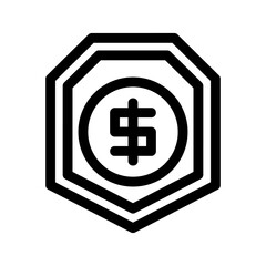 Obraz premium money protection icon or logo isolated sign symbol vector illustration - high-quality black style vector icons 