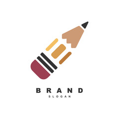 Simple minimal pencil logo design
