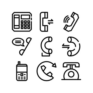 phone call icon or logo isolated sign symbol vector illustration - high quality black style vector icons
