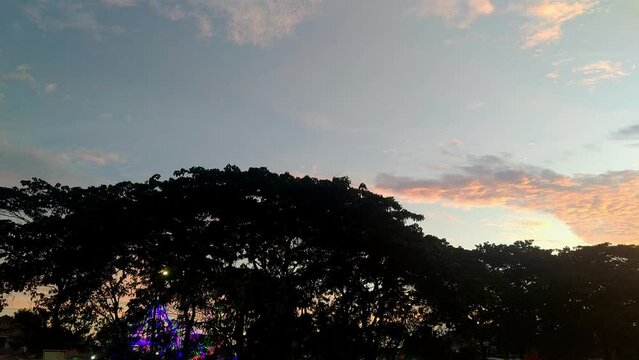 BKT sunset sky pan right