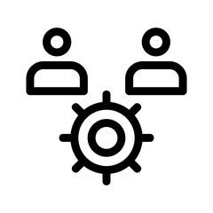 teamwork icon or logo isolated sign symbol vector illustration - high quality black style vector icons
