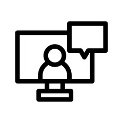 video chat icon or logo isolated sign symbol vector illustration - high-quality black style vector icons
