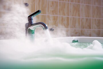 water flowing from a faucet