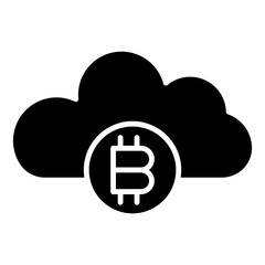 bitcoin  cloud computing icon