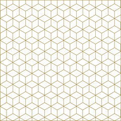 Vector sketch of golden geometrical pattern illustration