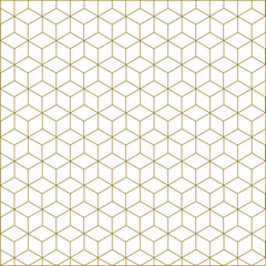 Vector sketch of golden geometrical pattern illustration