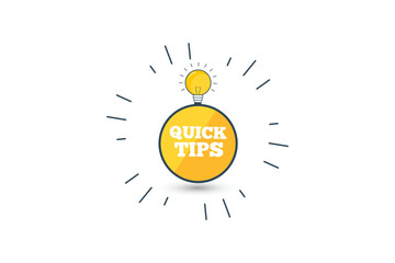 Quick tips, helpful tricks vector element