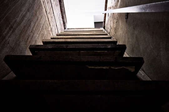 The stairs lead up from the dark basement to the light. The end of the quest, a special dark room for conducting quests. Recreation for the brave
