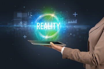 Close-up of a touchscreen, new tech concept