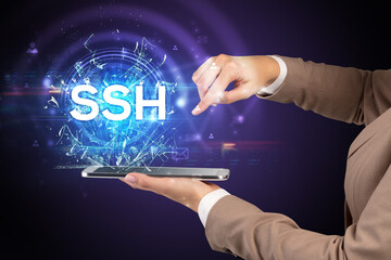 Close-up of a touchscreen with abbreviation.