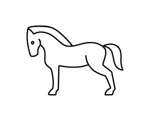 the horse lowered its head