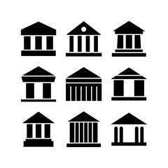 bank icon or logo isolated sign symbol vector illustration - high quality black style vector icons
