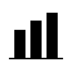 bar chart icon or logo isolated sign symbol vector illustration - high quality black style vector icons
