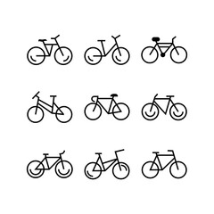 bicycle icon or logo isolated sign symbol vector illustration - high quality black style vector icons
