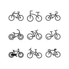 bicycle icon or logo isolated sign symbol vector illustration - high quality black style vector icons
