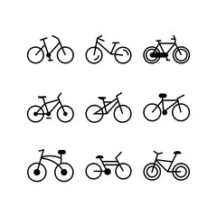 bicycle icon or logo isolated sign symbol vector illustration - high quality black style vector icons
