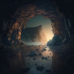 Cave Opens to Ocean II