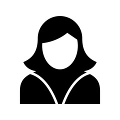 business woman icon or logo isolated sign symbol vector illustration - high quality black style vector icons

