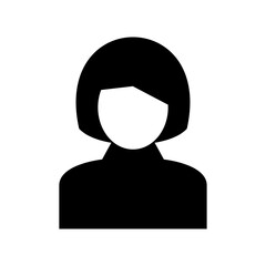 business woman icon or logo isolated sign symbol vector illustration - high quality black style vector icons
