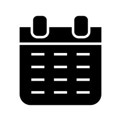 calendar icon or logo isolated sign symbol vector illustration - high quality black style vector icons
