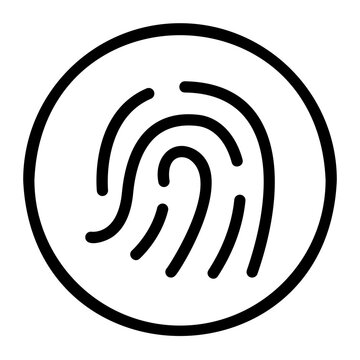 fingerprint line icon