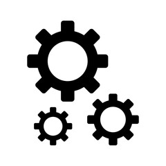 cogs icon or logo isolated sign symbol vector illustration - high quality black style vector icons
