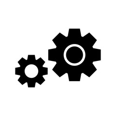 cogs icon or logo isolated sign symbol vector illustration - high quality black style vector icons
