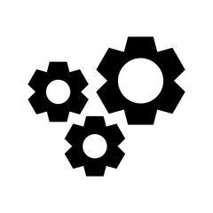 cogs icon or logo isolated sign symbol vector illustration - high quality black style vector icons
