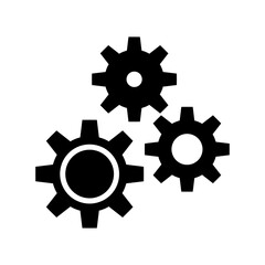 cogs icon or logo isolated sign symbol vector illustration - high quality black style vector icons
