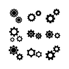 cogs icon or logo isolated sign symbol vector illustration - high quality black style vector icons

