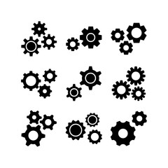 cogs icon or logo isolated sign symbol vector illustration - high quality black style vector icons
