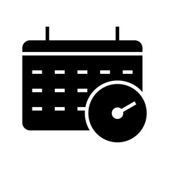 deadline icon or logo isolated sign symbol vector illustration - high quality black style vector icons
