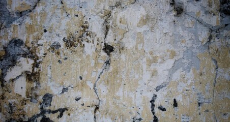 cracked abstract wall, black and white textured wall background, cracked wall background