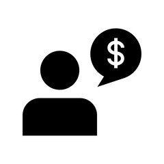 financial advisor icon or logo isolated sign symbol vector illustration - high quality black style vector icons
