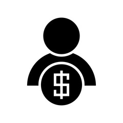 financial advisor icon or logo isolated sign symbol vector illustration - high quality black style vector icons
