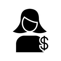 financial advisor icon or logo isolated sign symbol vector illustration - high quality black style vector icons
