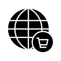 global market icon or logo isolated sign symbol vector illustration - high quality black style vector icons
