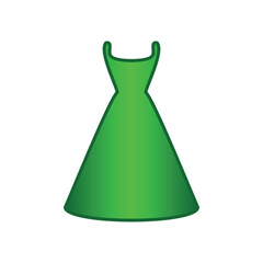 Dress icon on white.