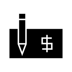 money check icon or logo isolated sign symbol vector illustration - high quality black style vector icons
